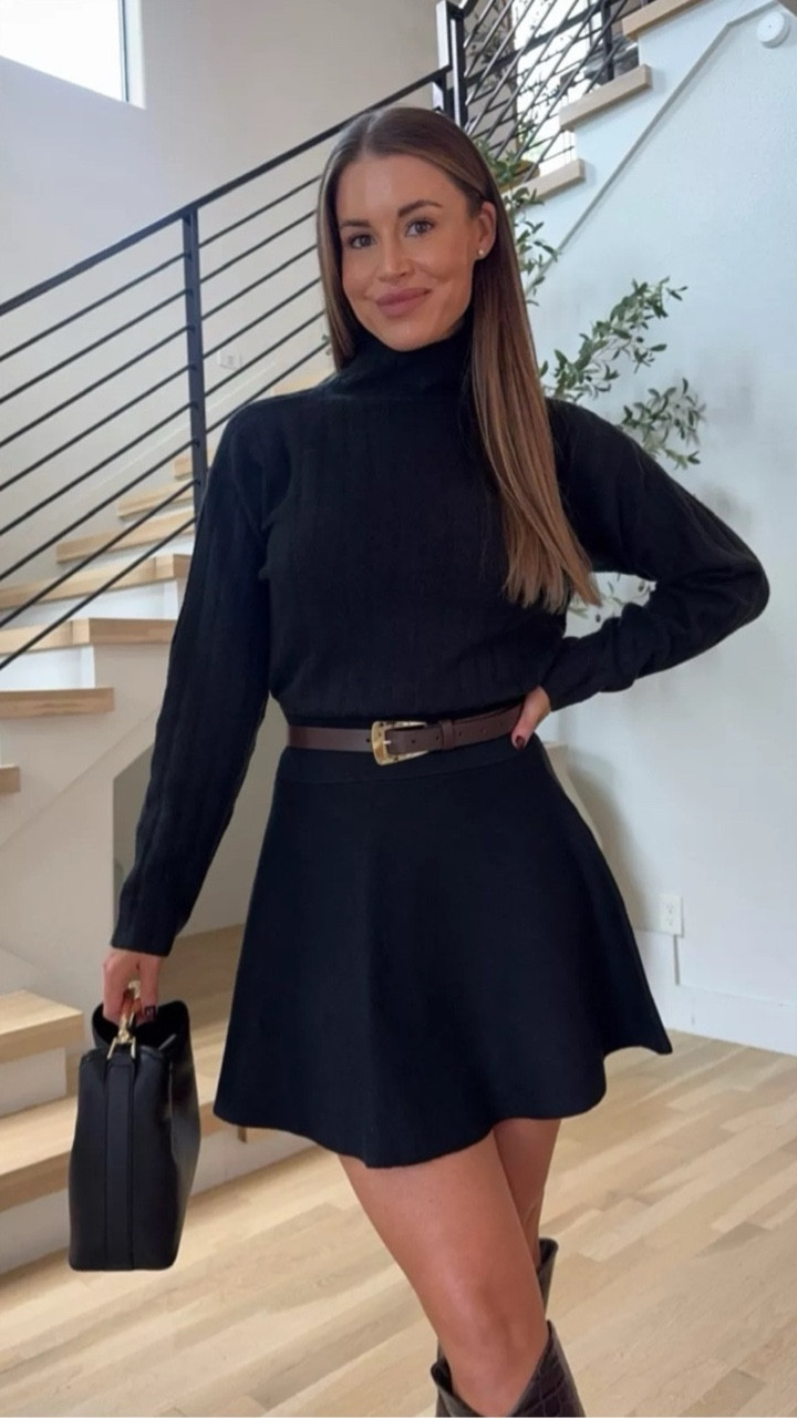 I shared this fit and flare skirt a few weeks ago in a light beige and figured I’d show y’all the black! I paired it with a black sweater and brown belt.

I really love the gold handle on this handbag as well. To tie more into the belt, I’m wearing my favorite chocolate brown boots!

Fall outfits
Fall outfit 
Sweater 
Skirt
Fall outfit ideas 
Target style
Target fashion 
Target outfit 

#LTKShoeCrush #LTKItBag #LTKStyleTip