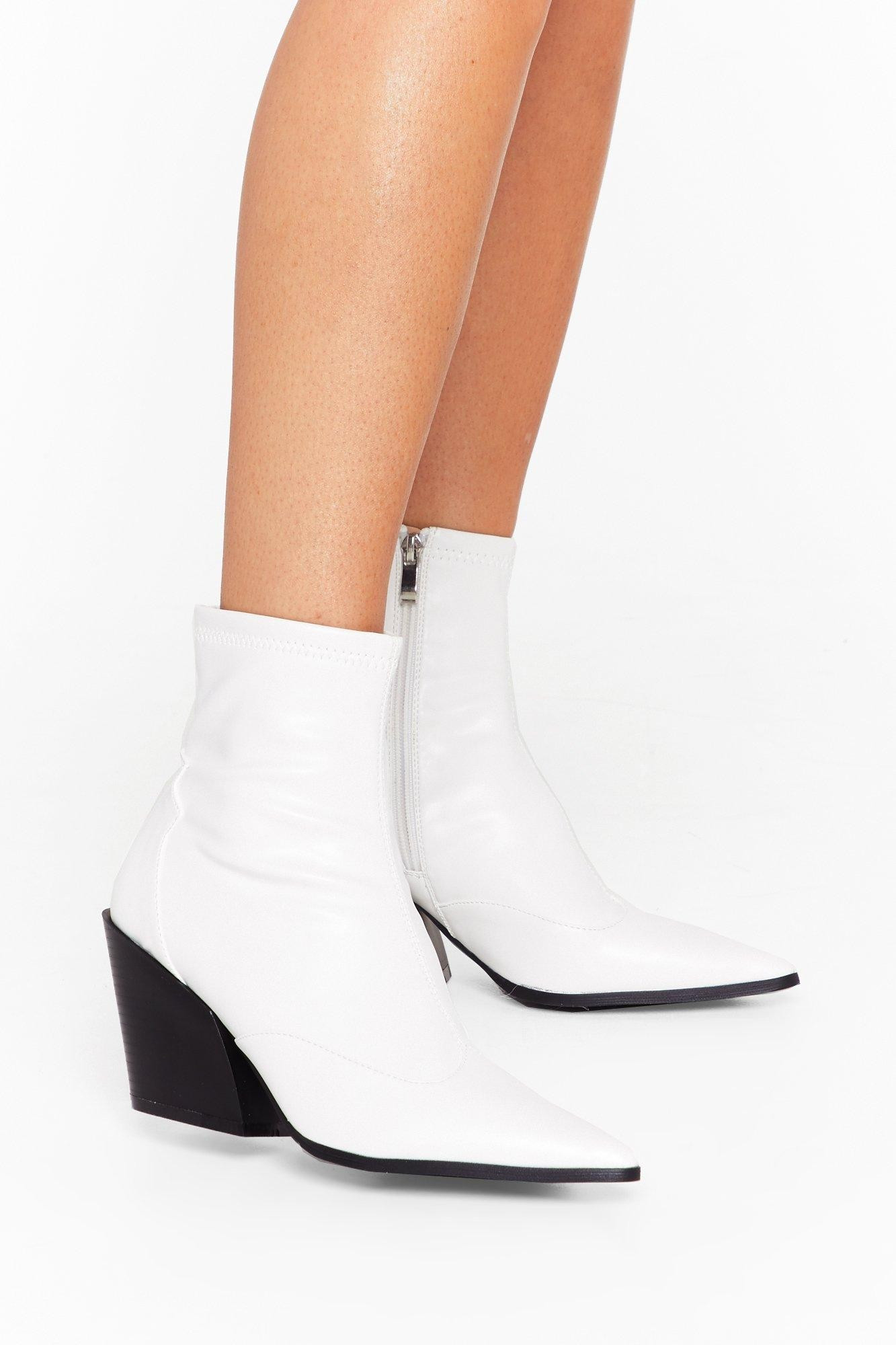 Womens You've Missed the Point Faux Leather Western Boots - White | NastyGal (US & CA)