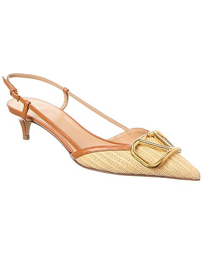 Vlogo Signature Leather Slingback Pump | Rue La La