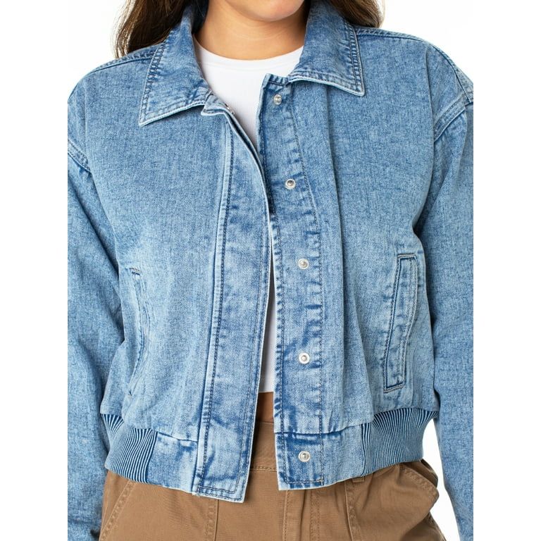 Celebrity Pink Juniors and Juniors Plus Bomber with Rib Knit Waist Size XXS-3X | Walmart (US)