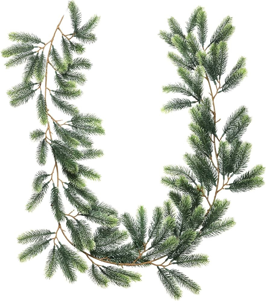 5.9 Feet Artificial Christmas Pine Garland Christmas Tree Greenery Garland Seasonal Artificial Gr... | Amazon (US)