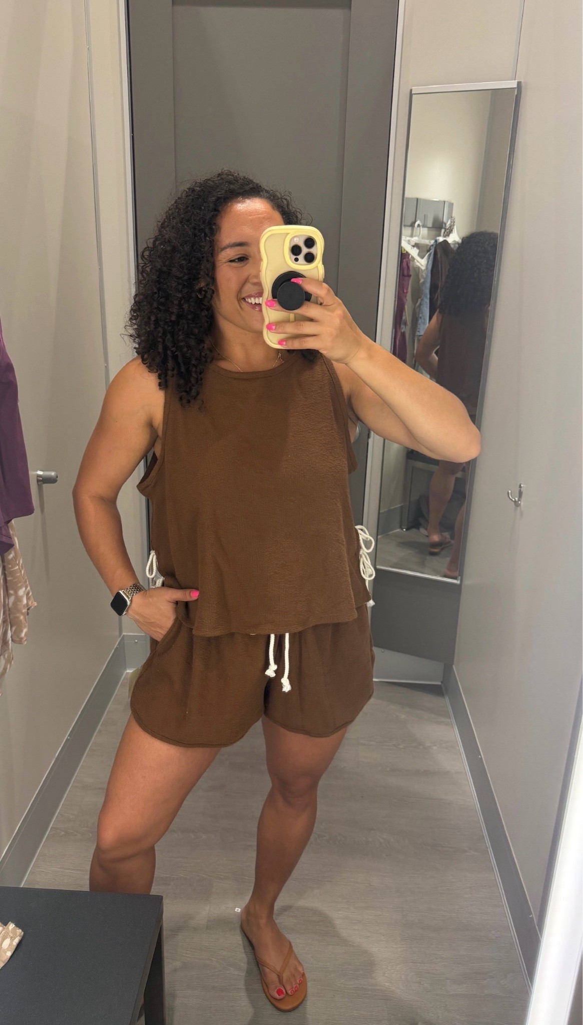 This matching set is made for warm days! The lightweight tank and drawstring shorts keep it comfortable, while the rich brown color makes it easy to style with your favorite sandals or sneakers. You'll be reaching for this set all season long.

#LTKdayinmylife #LTKgrwm #LTKootd