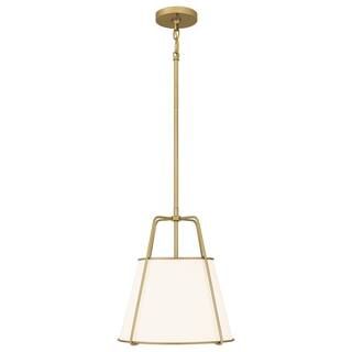 DSI Taylor 3-Light Gold Pendant with White Fabric Shade-DSHD19558P - The Home Depot | The Home Depot