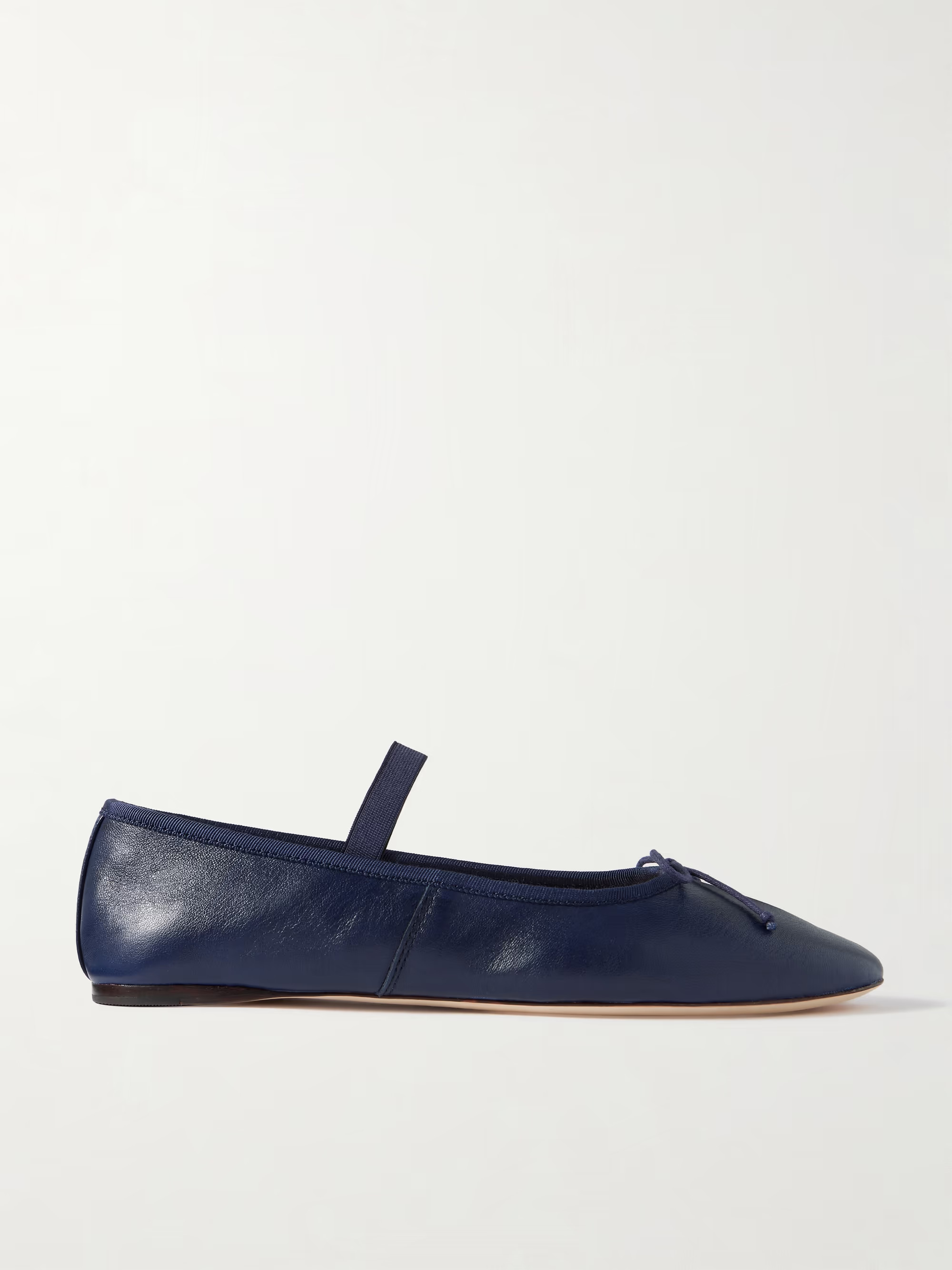 Leonie bow-embellished leather flats | NET-A-PORTER (UK & EU)