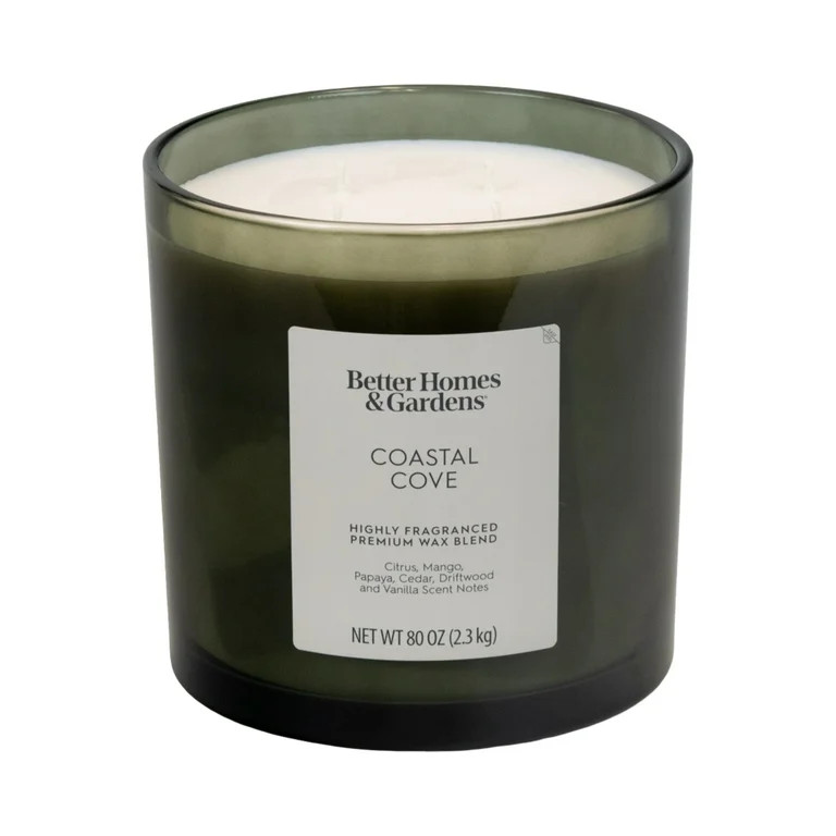 Better Homes & Gardens Coastal Cove Scented 4-Wick Large Oversized Jar Candle 80oz. | Walmart (US)