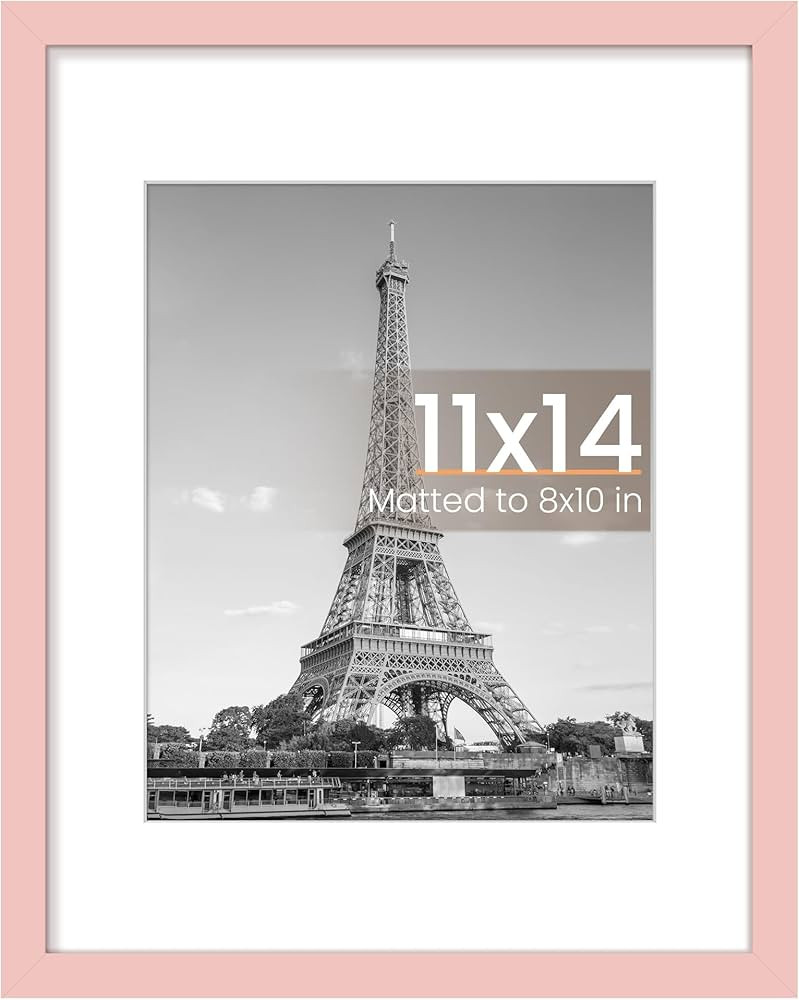 upsimples 11x14 Picture Frame, Display Pictures 8x10 with Mat or 11 x 14 Without, Wall Hanging Ph... | Amazon (US)