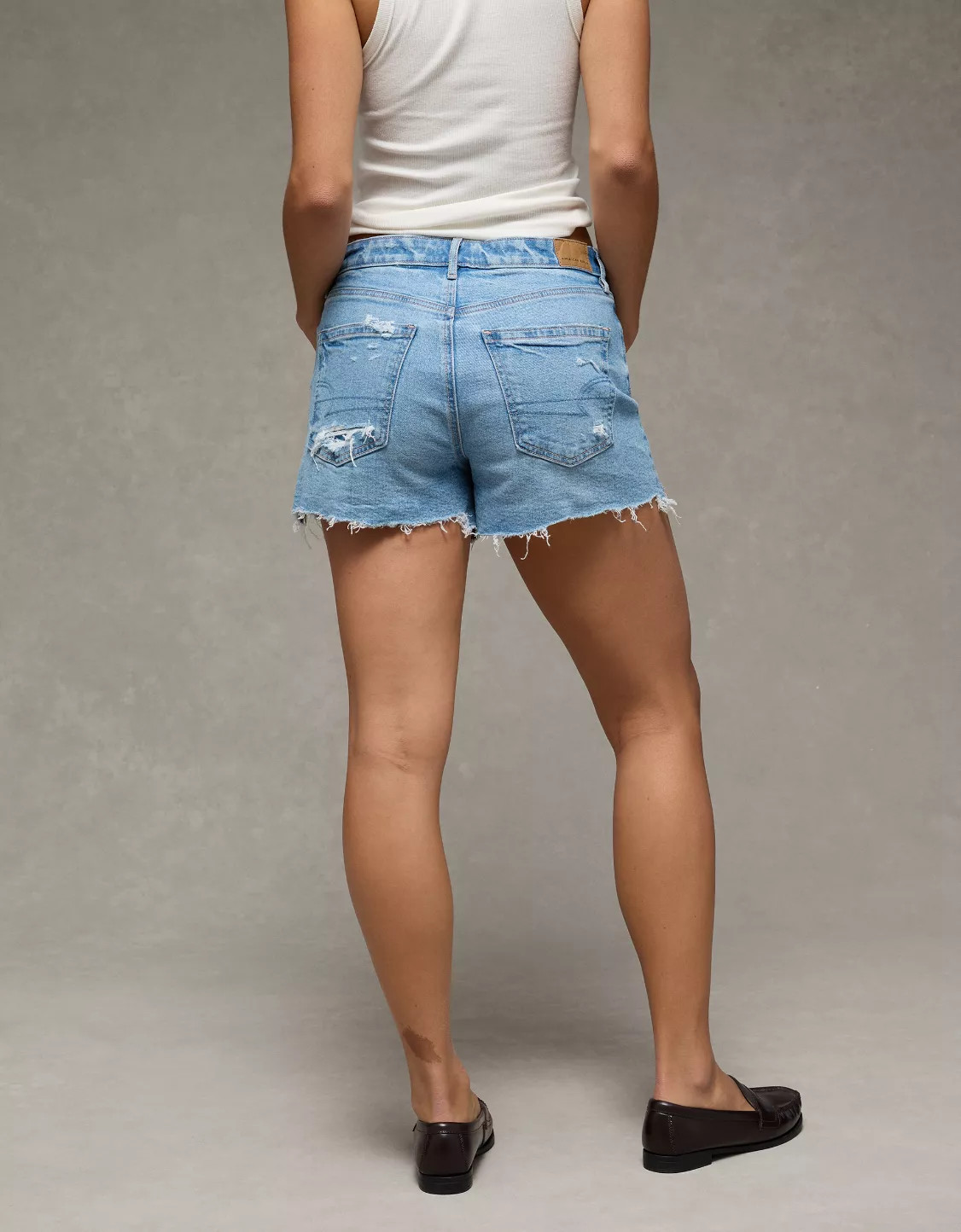 AE Strigid Super High-Waisted Relaxed Denim Short | American Eagle Outfitters (US & CA)