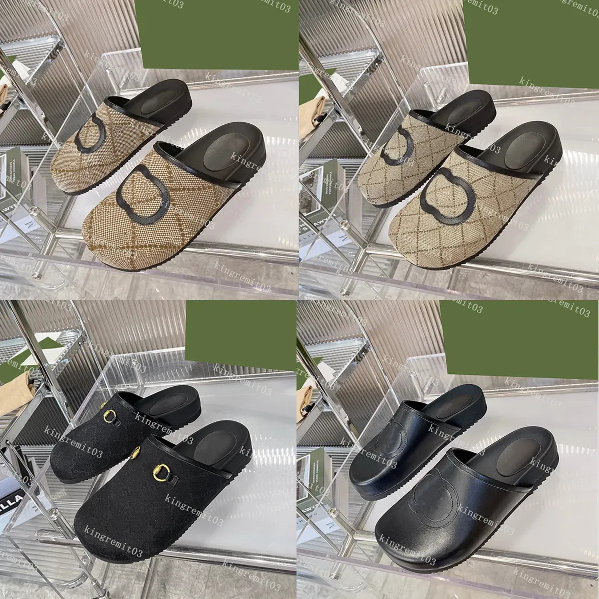 Save Big on Bulk Embroidered Mule Shoes Printed Embroidery Buckle Sandal Designer Baotou Muler Sl... | DHGate