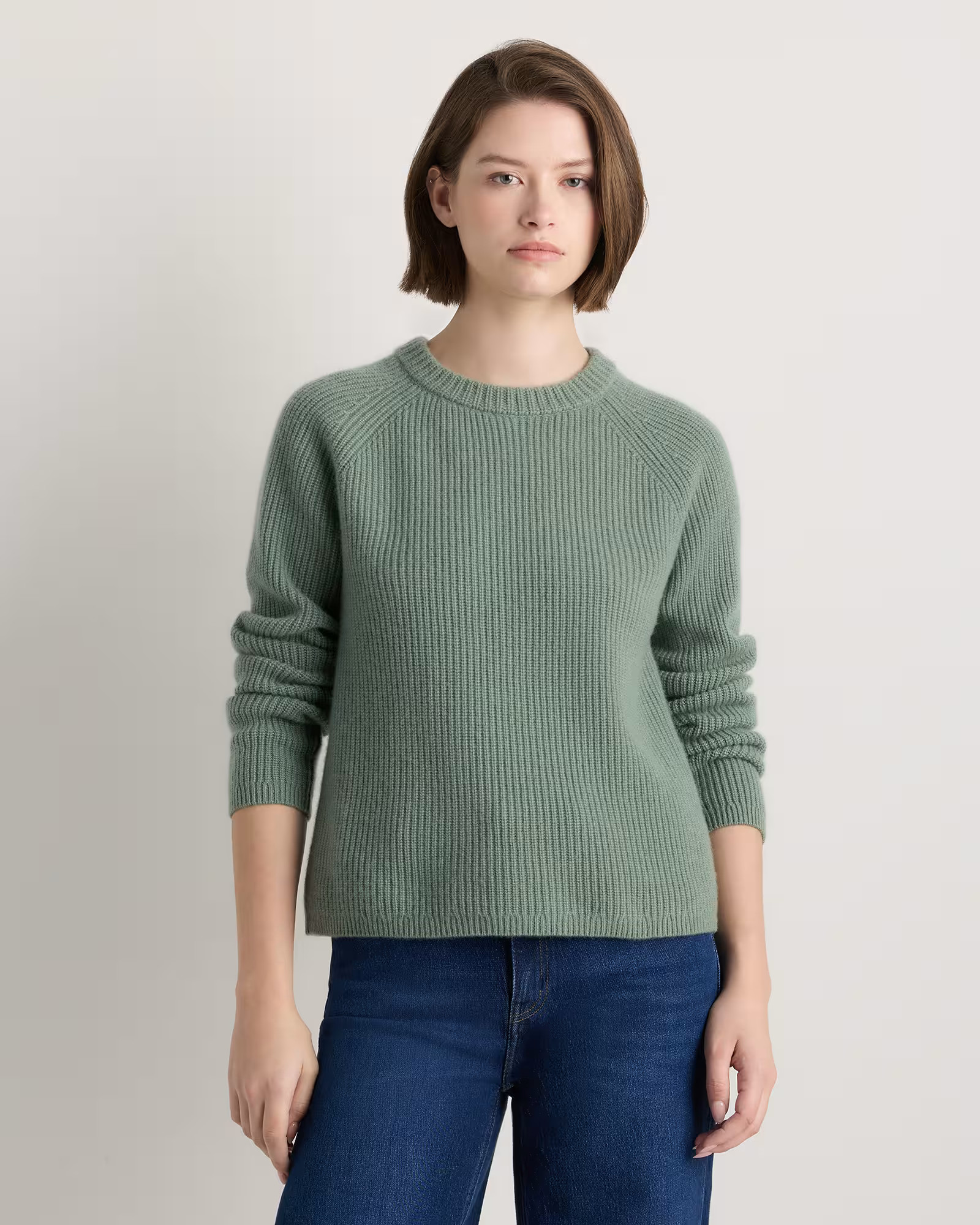 Mongolian Cashmere Fisherman Crewneck Sweater | Quince