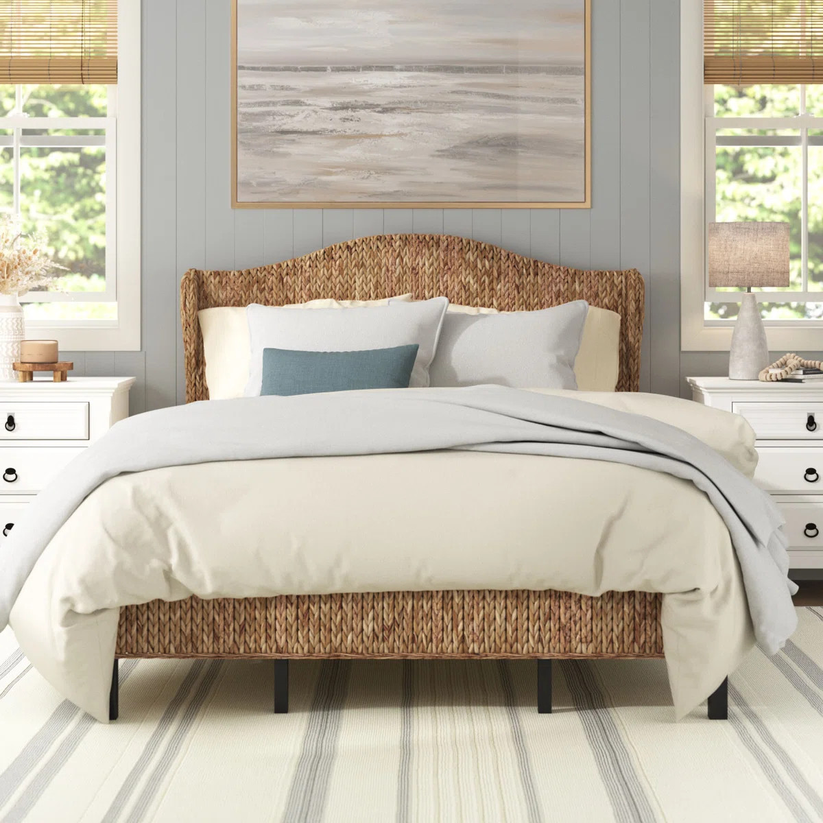 Zayden Wicker / Rattan Platform Bed | Wayfair North America