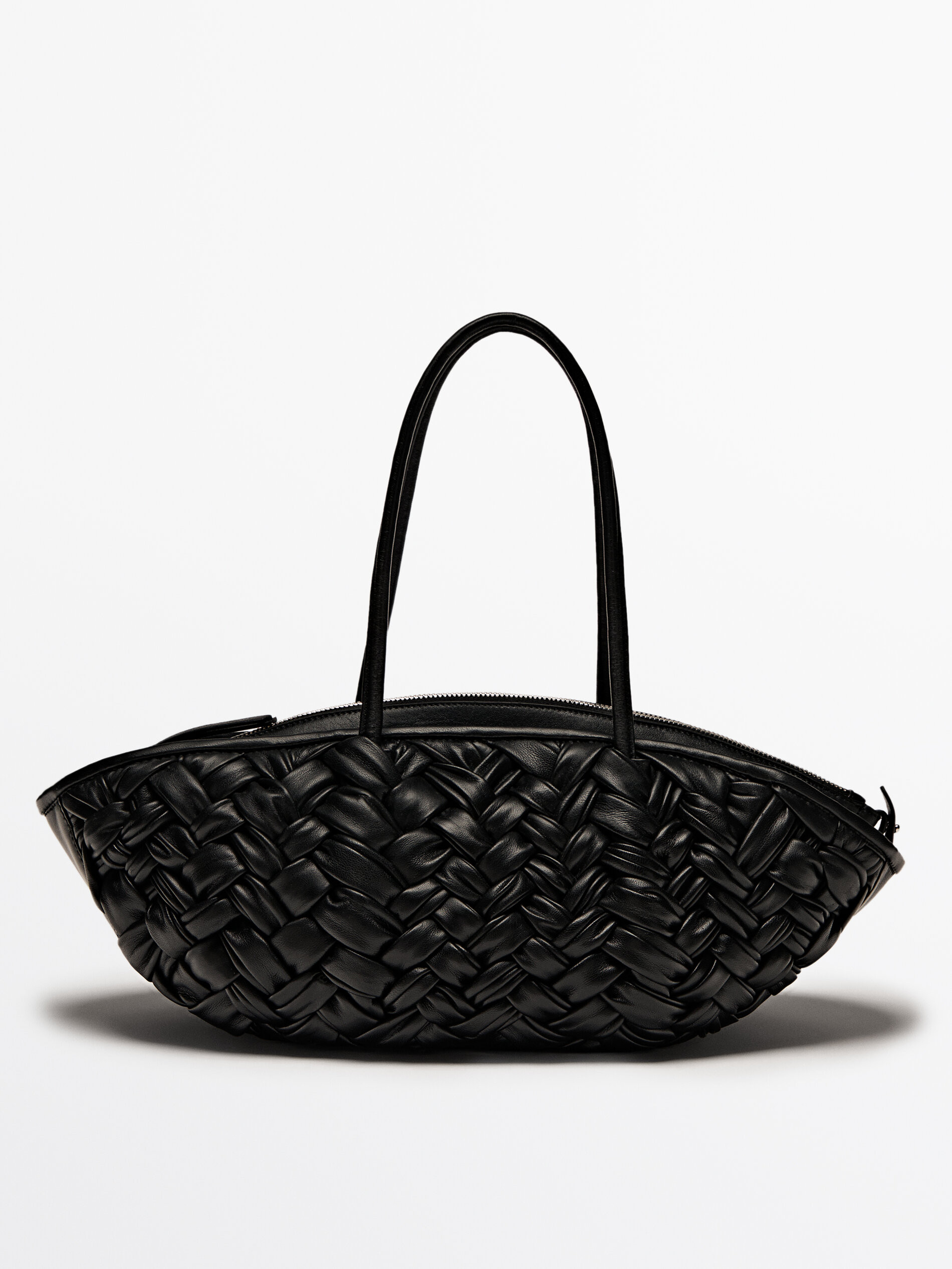 Nappa leather tote bag with detachable interior | Massimo Dutti US