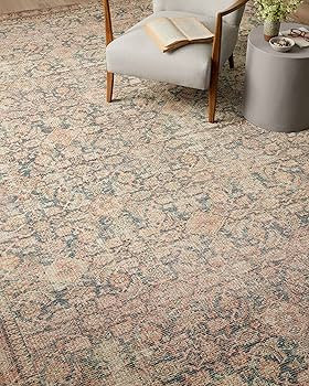 Loloi Angela Rose x Aubrey Navy/Multi 2'-6" x 9'-6" Runner Rug | Amazon (US)