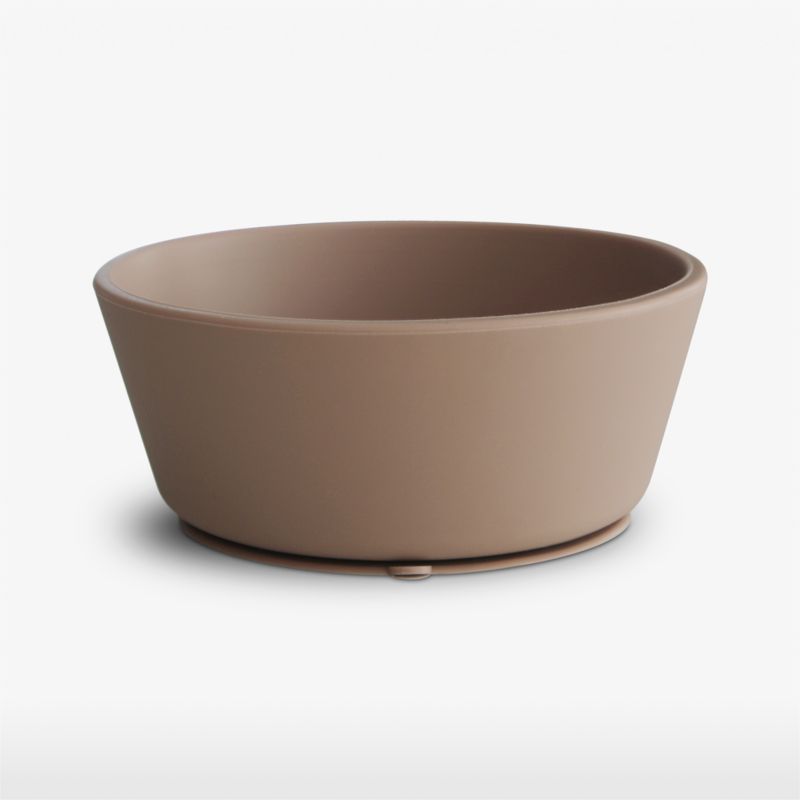 Mushie Beige Suction Silicone Bowl + Reviews | Crate & Kids | Crate & Barrel