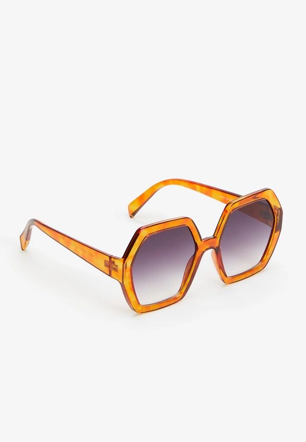 Orange Hexagon Sunglasses | Maurices