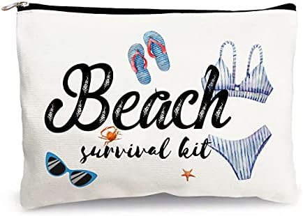 Beach Accessories Makeup Bag-Beach Survival Kit,Cosmetic Travel Organiser for Summer Seaside Sunbath | Amazon (US)