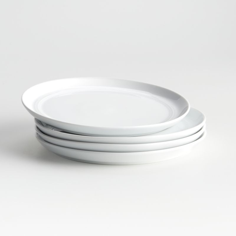 Hue White Salad Plates, Set of 4 + Reviews | Crate & Barrel | Crate & Barrel