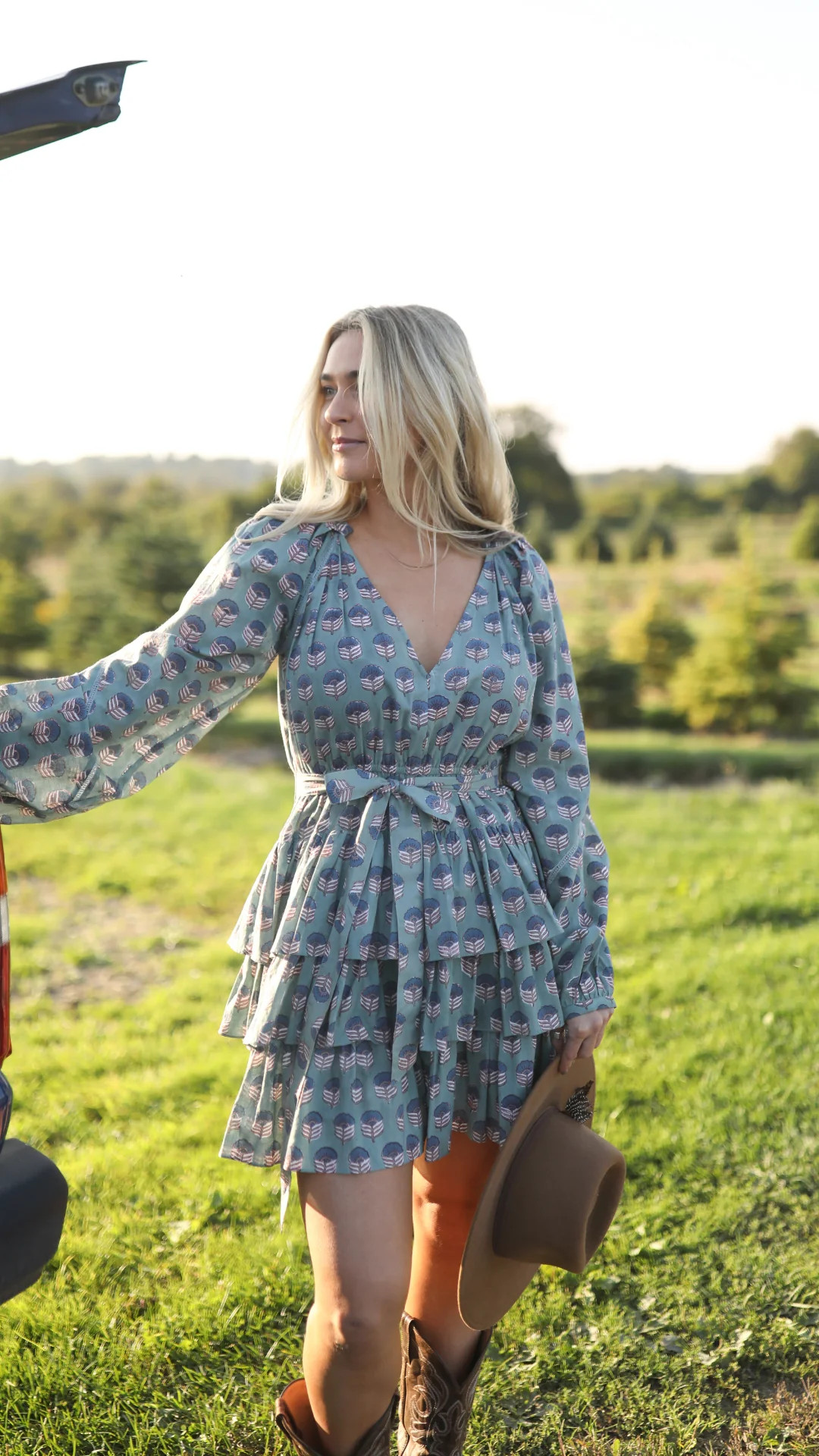 Grace Ruffle Dress — Jade | Marea