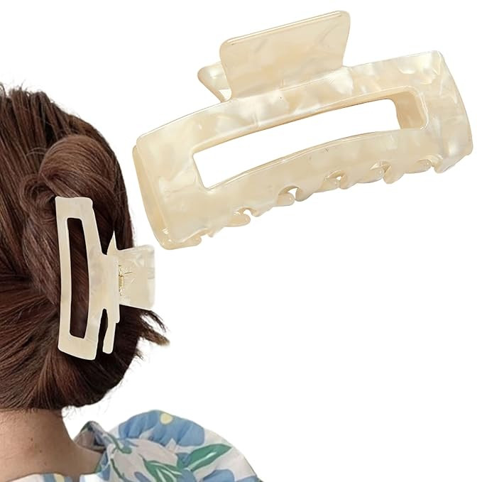 Hair Claw Clips for Women Girls Rectangle Hair Clips Claw Clip Hair Clip Non-slip Hair Clips for ... | Amazon (US)