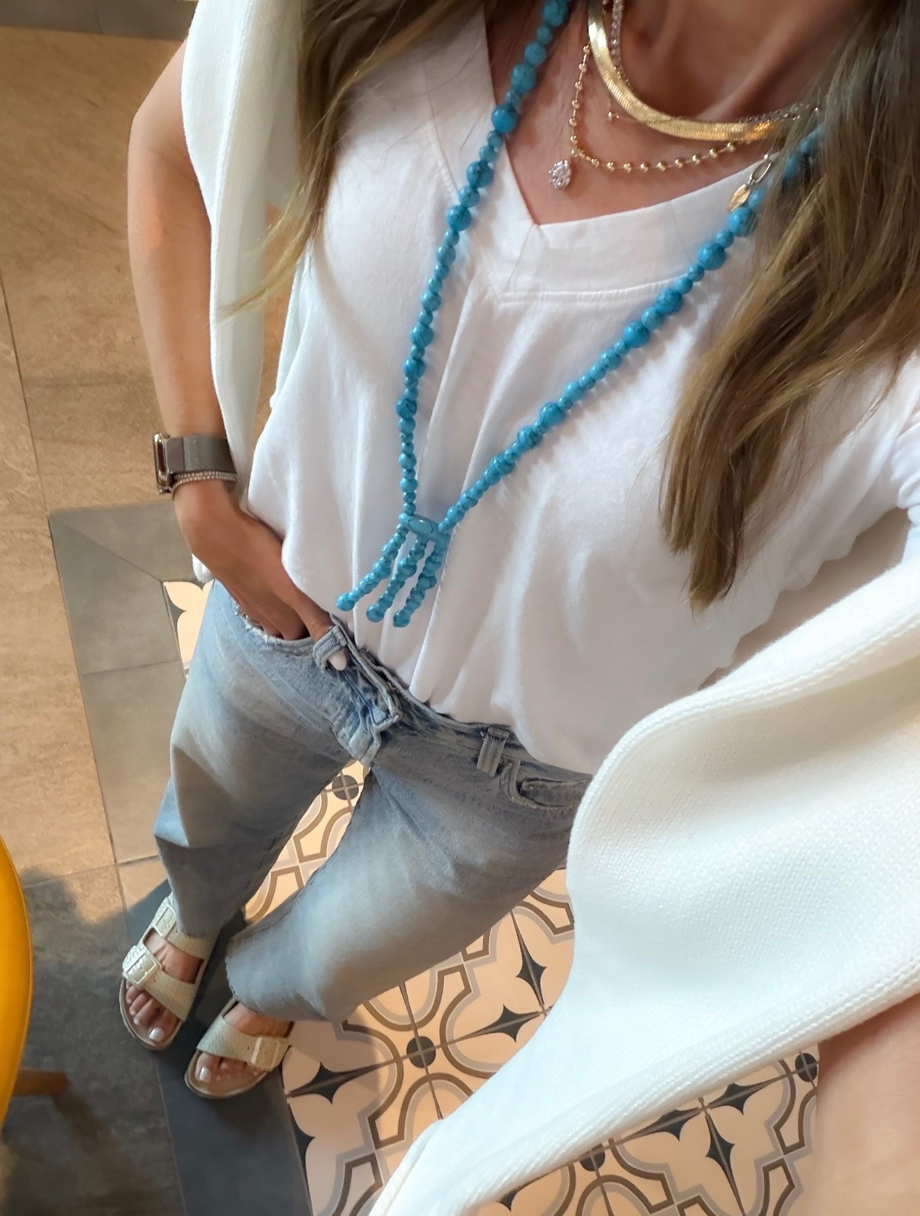 Casual chic outfit, denim outfit, everyday style, travel outfit, neutral fashion, effortless outfit, white tee outfit, relaxed denim look, vacation casual style, minimal style, annabrstyle

#LTKTravel #LTKootd #LTKOver40