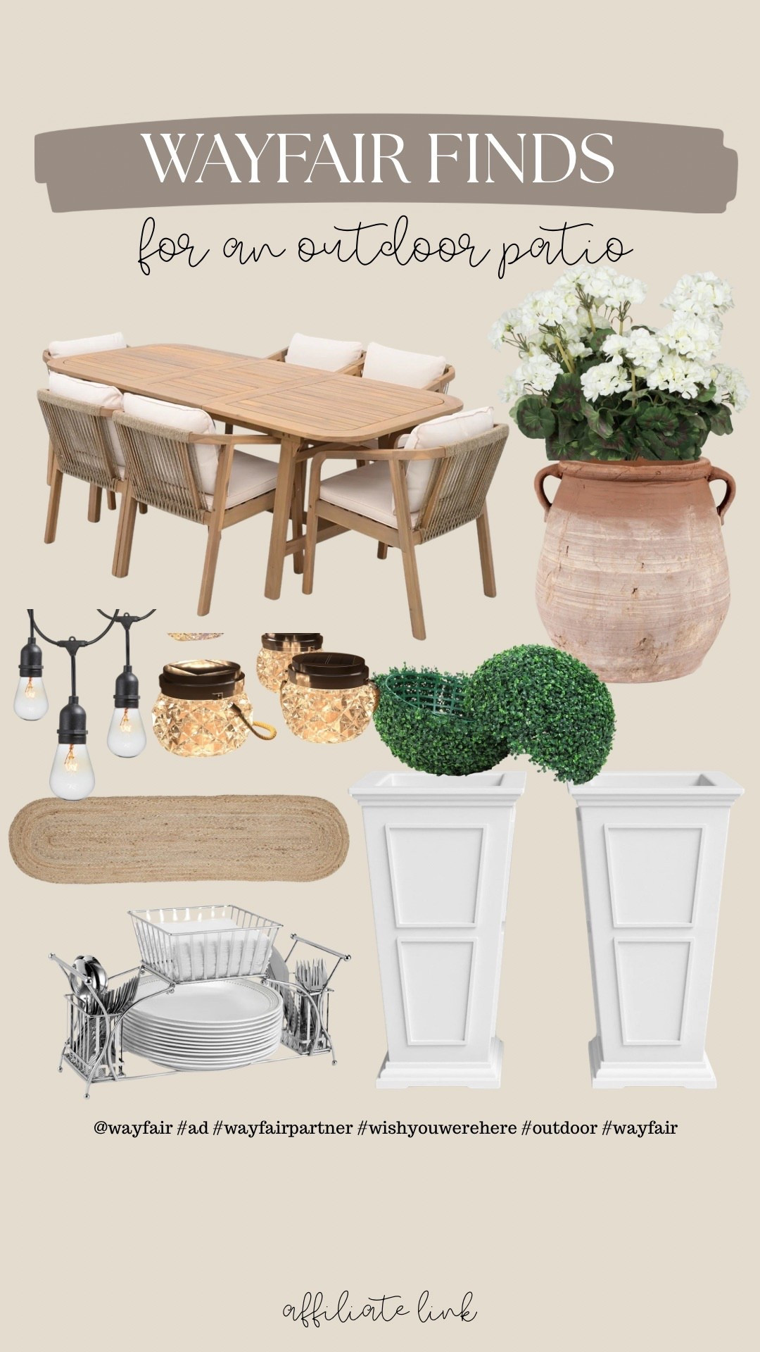 #ad the snow is melting away and spring is here!! 🌷prepping my outdoor screened deck for spring and summer with @wayfair finds! I’m so excited to get to enjoy this outdoor space with my boys, we just love eating out here. 🥹 

here’s the Wayfair home finds I am loving:
+ white planters
+ Large jug vase
+ Faux flowers
+ faux topiary balls
+ jute oval table runner
+ my dining set is also from Wayfair! 🤯🙌🏼

#wayfairpartner #wishyouwerehere #outdoor #wayfair 

#LTKSeasonal #LTKHome #LTKmorningroutine