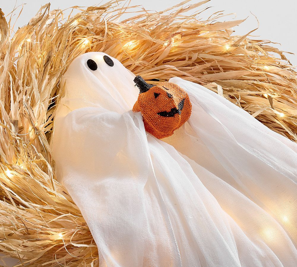 Mr. Gus the Ghost Wreath | Pottery Barn (US)