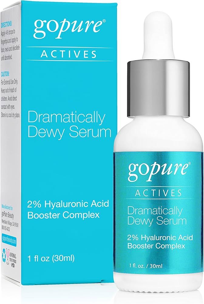 goPure Hyaluronic Acid Dramatically Dewy Serum - Hyaluronic Acid Serum for Face in a Nourishing F... | Amazon (US)