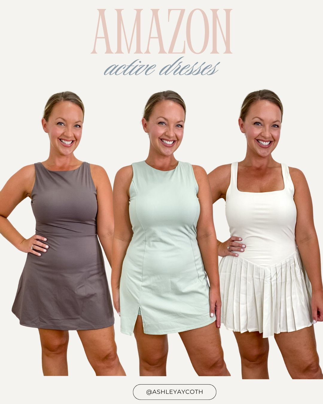 amazon active dresses perfect for late summer / early fall transition! I sized up on size to a LARGE in this brand and the fit was perfect! I am 5'5" Size 8/10 34DD

#amazonfashion
amazon fashion, active dress activewear #midsize #activewear #activedress 

 #LTKActive #LTKMidsize #LTKFindsUnder50