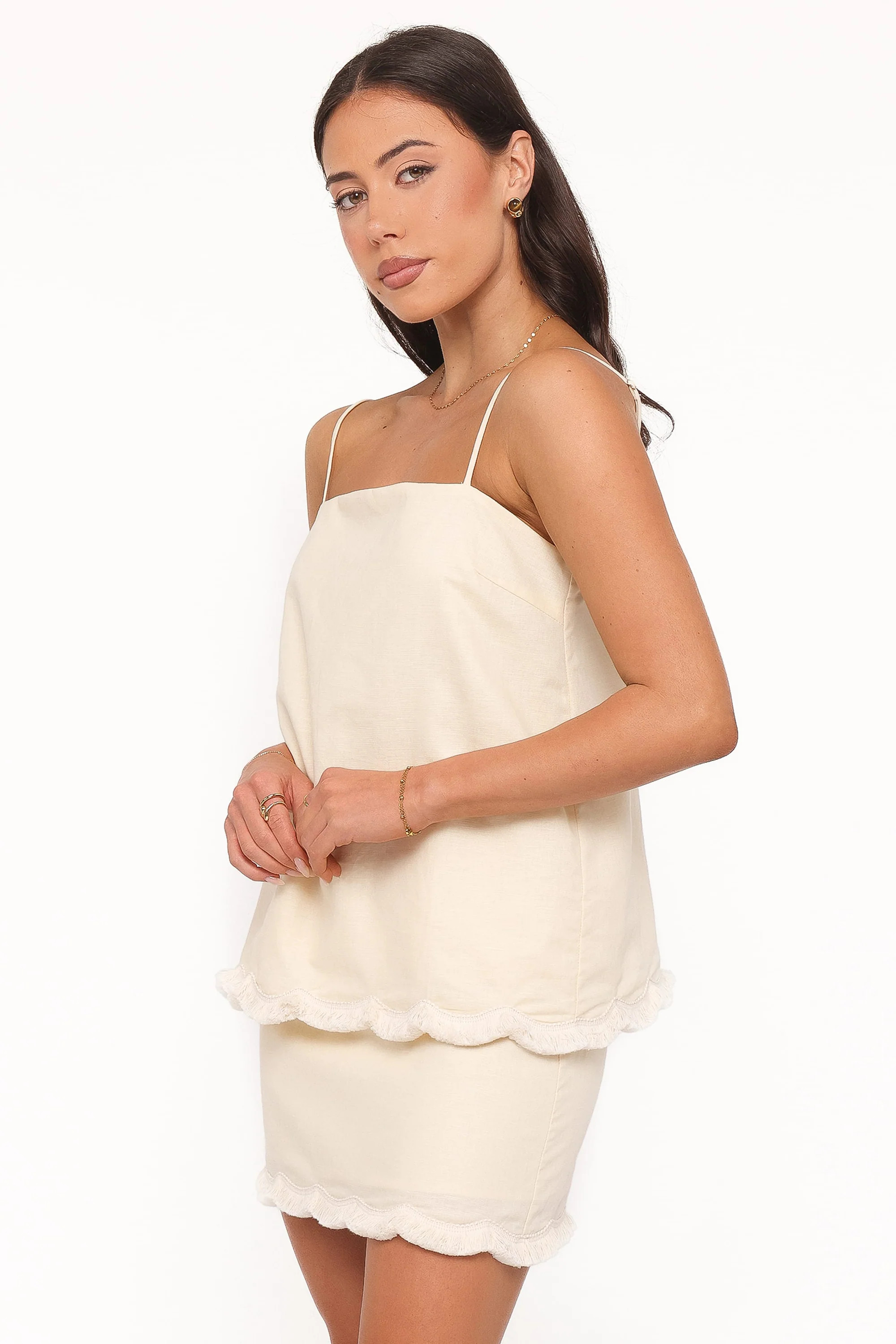 Venate Scallop Skirt Set - Yellow | Petal & Pup (US)
