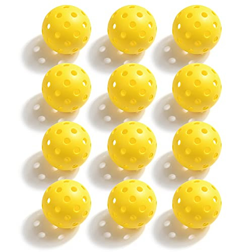 Geekman Premium 40 Holes Pickleball Balls for Outdoor Sport, USAPA Standard, True Flight, Highly Durable, 12 Pack | Amazon (US)