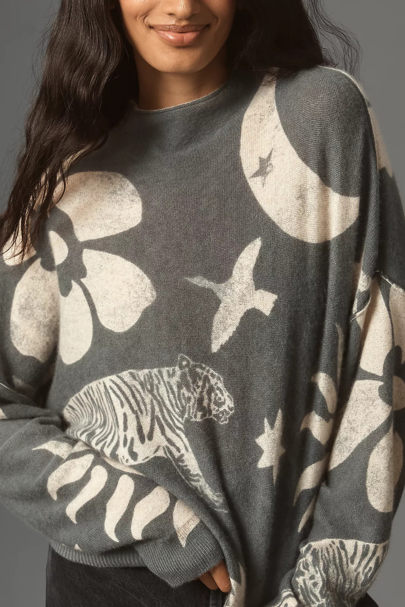 The Alani Cashmere Mock-Neck Sweater by Pilcro | Anthropologie (US)