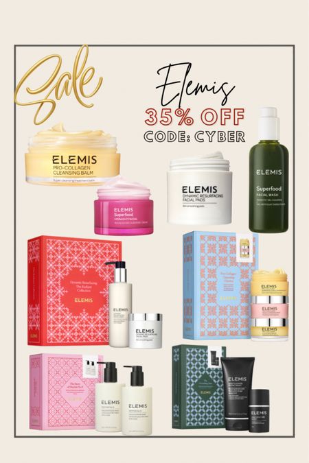 Elemis Cyber Sale!!!  Black Friday Deals!
Use code: CYBER For 35% Off Everything!
@elemis #ad #liketkit @shop.LTK 
#LTKCyberweek #elemispartner 

#LTKGiftGuide #LTKbeauty