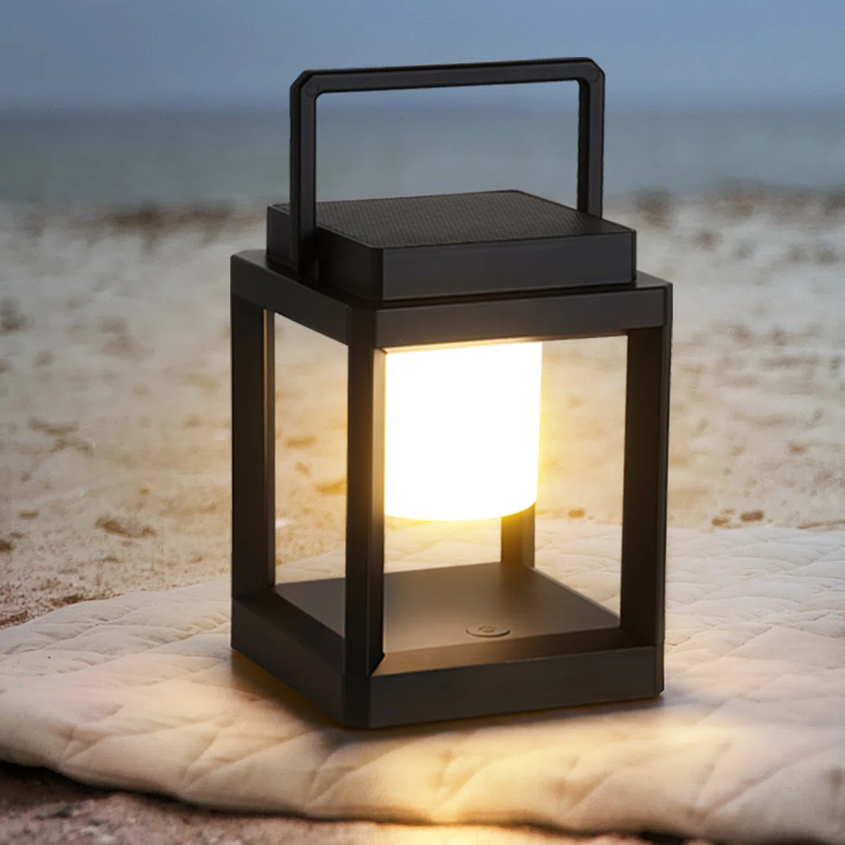 9.64'' Solar Powered Integrated LED Color Changing Outdoor Lantern | Wayfair North America