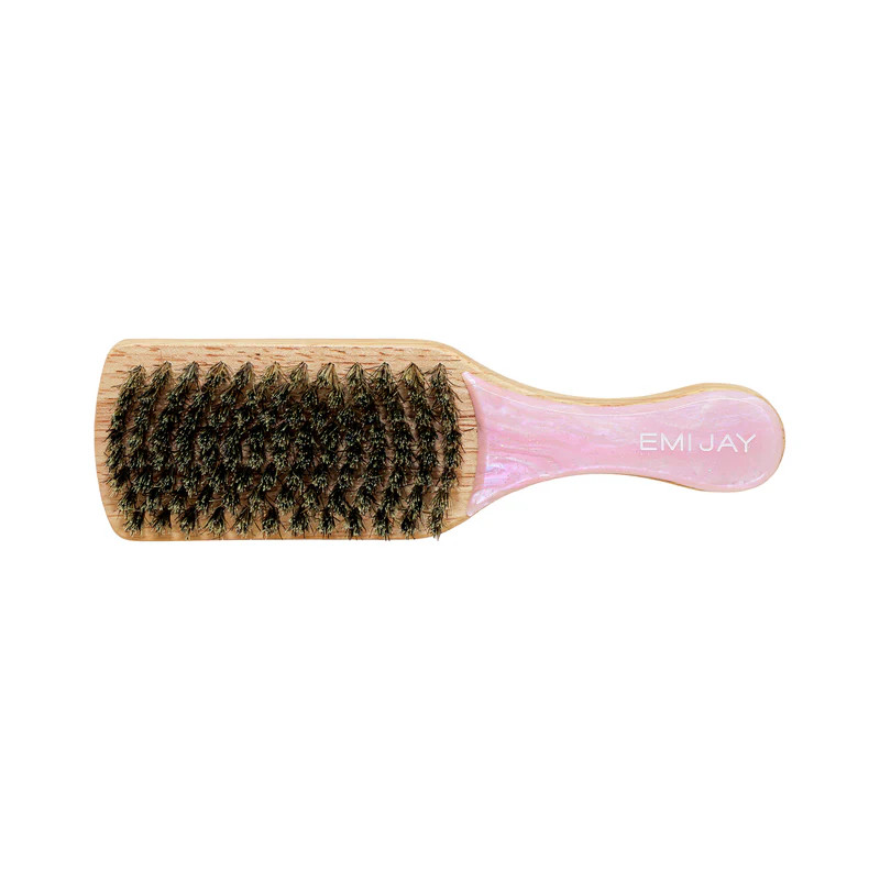 Mini Boar Bristle Brush in Pink Sugar | Emi Jay