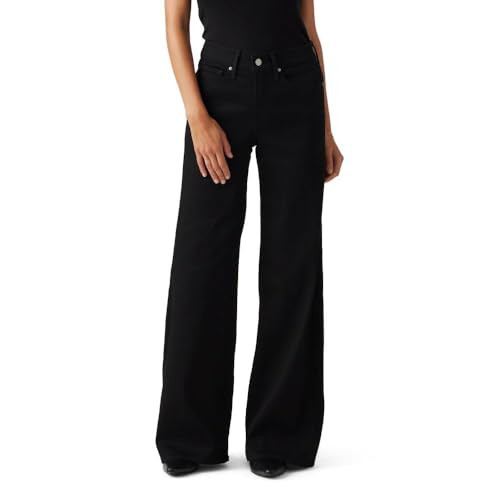 Levi's Women's 318 Shaping Wide-Leg Jeans (Also Available in Plus), (New) Soft Black, 32 | Amazon (US)