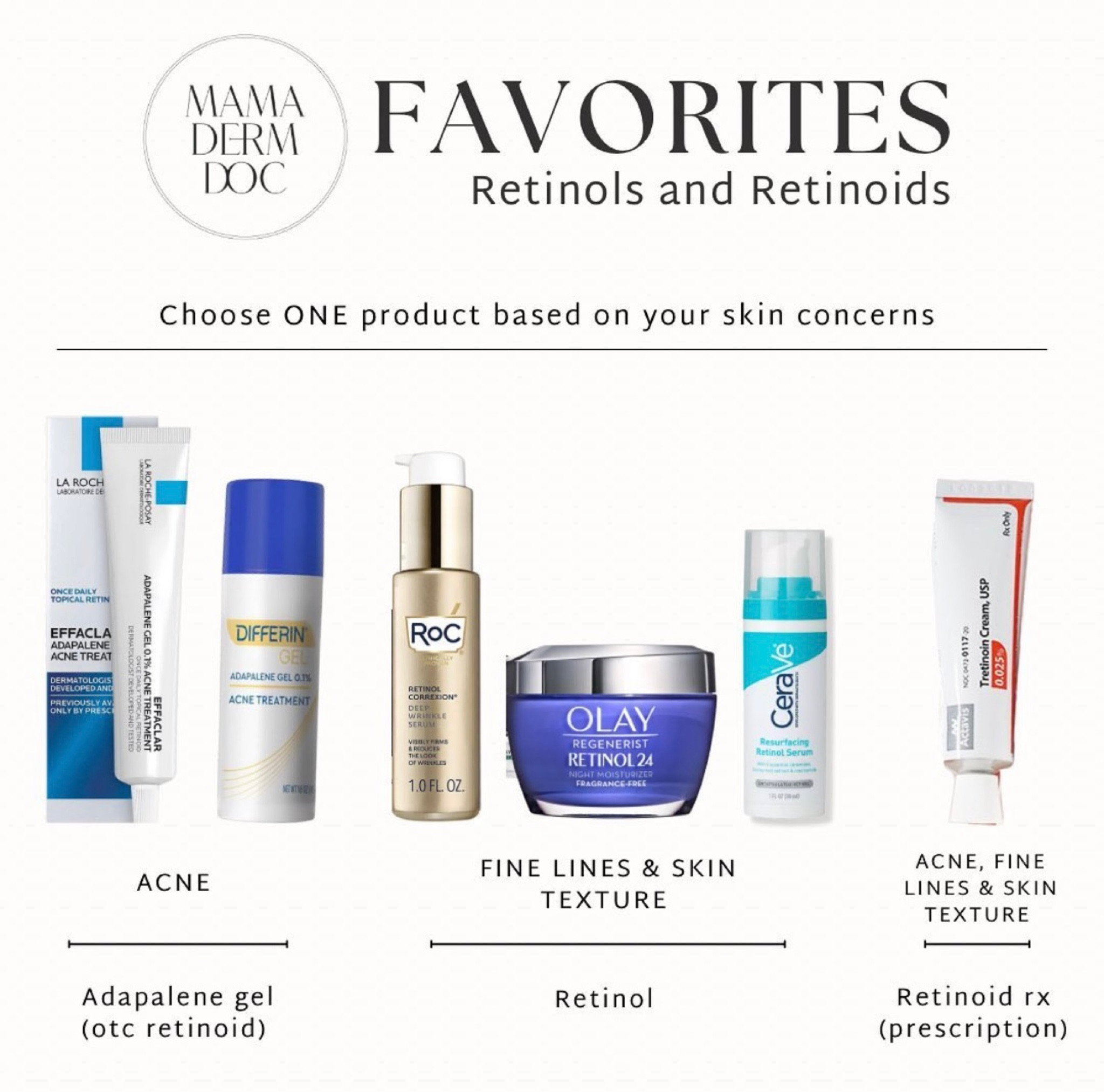 These are our favorite beginner retinols and retinoids! Choose ONE depending on your skincare needs. The biggest benefit comes from using them long term, so the goal is to be consistent!

HOW TO USE:
👉🏻 At night, apply a pea size amount to the entire face. Avoid sensitive areas like around the eyes, nose and mouth. 
👉🏻Start by using every other night and increase frequency as tolerated. 

#LTKbeauty