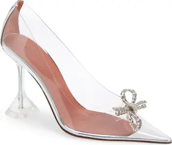Amina Muaddi Rosie Glass Pointed Toe Pump | Nordstrom | Nordstrom