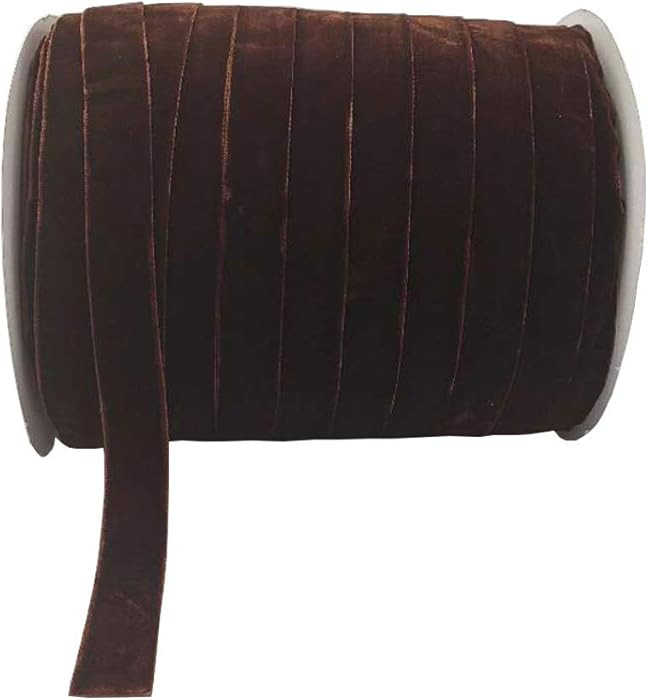 10 Yards Velvet Ribbon Spool (Coffee, 5/8") | Amazon (US)