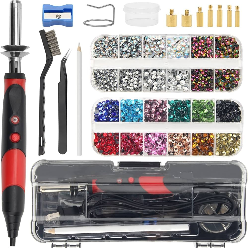 Hotfix Rhinestone Applicator Tool, Catcan Bedazzler Kit with Rhinestones for Clothing, Hotfix Rhi... | Amazon (US)