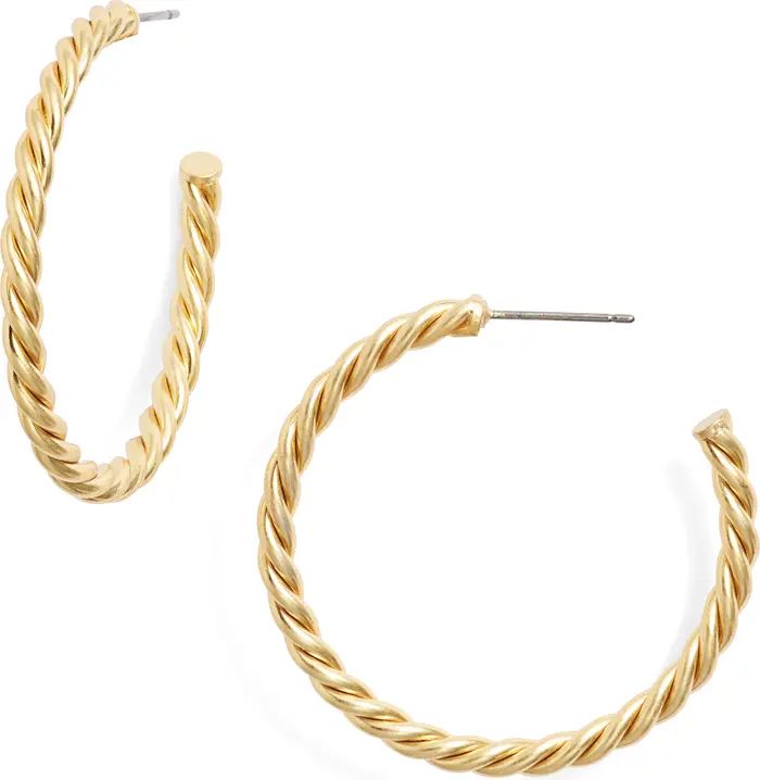 Madewell Puffed Rope Large Hoop Earrings | Nordstrom | Nordstrom