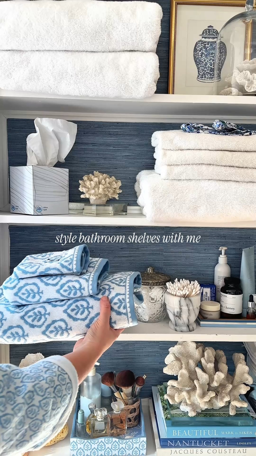 We are renovating our bathrooms and I love incorporating shelving into utilitarian spaces in our home, I’m styling shelves with the new Mark & Graham x Sanderson Collection. The blue & white patterns are perfect for coastal home vibes. Love these bathroom products.

#LTKOver40 #LTKHome #LTKselfcare