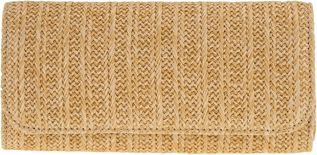 JNB Natural Straw Flat Clutch | Amazon (US)
