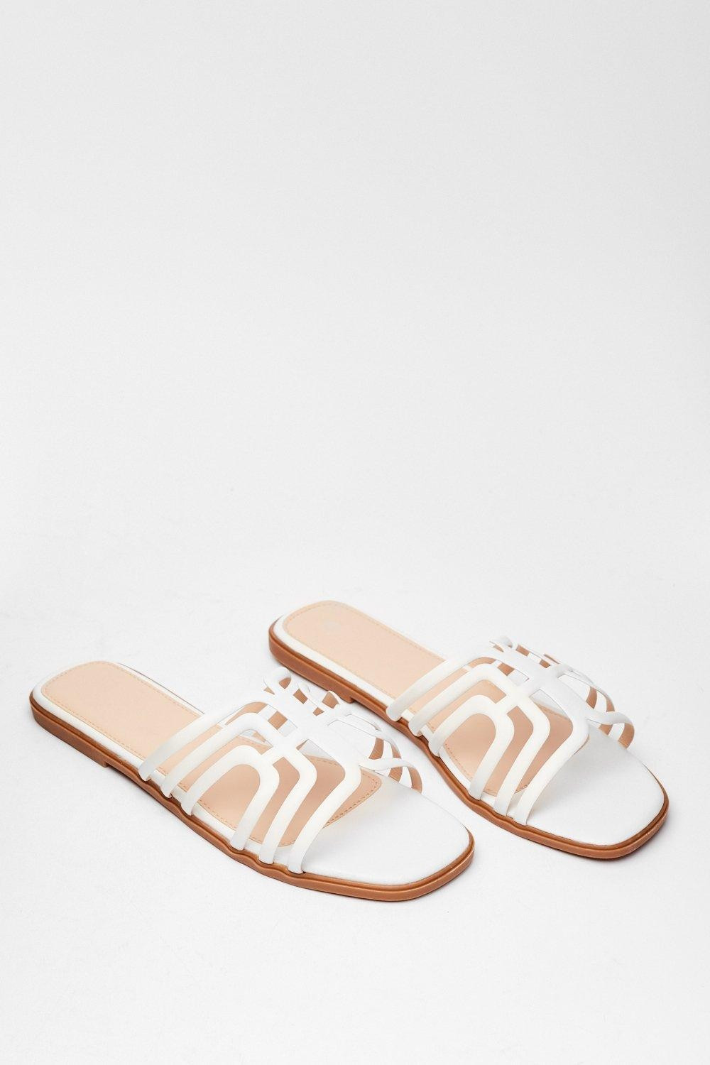 A Fine Line Cut-Out Flat Sandals | NastyGal (US & CA)