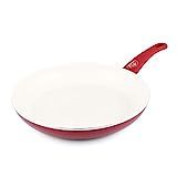 GreenLife Soft Grip Healthy Ceramic Nonstick, Frying Pan/Skillet, 12", Red | Amazon (US)
