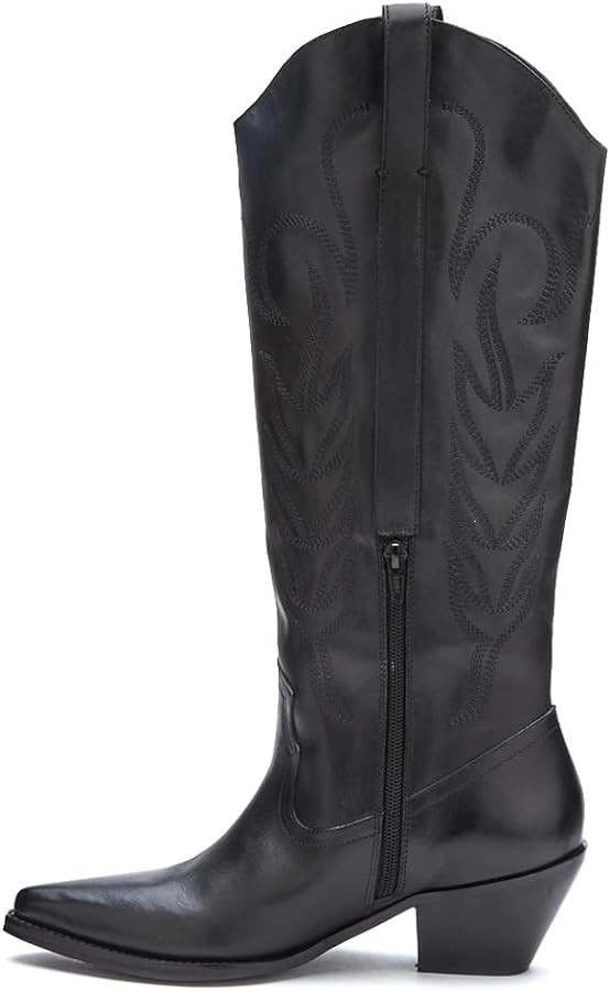 COCONUTS by Matisse Womens Agency Pointed Toe Casual Boots Knee High Mid Heel 2-3" - Black | Amazon (US)