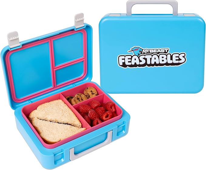 Mr. Beast Feastables Adjustable Bento Lunchbox- BPA Free, Snap Tight Lid, Removable Tray, Microwa... | Amazon (US)