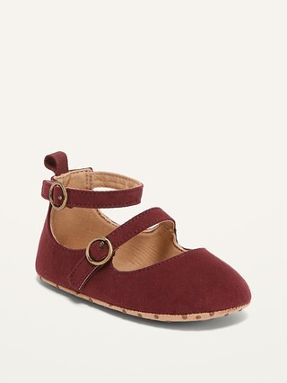 Faux-Suede Double-Buckle Ballet Flats for Baby | Old Navy (US)
