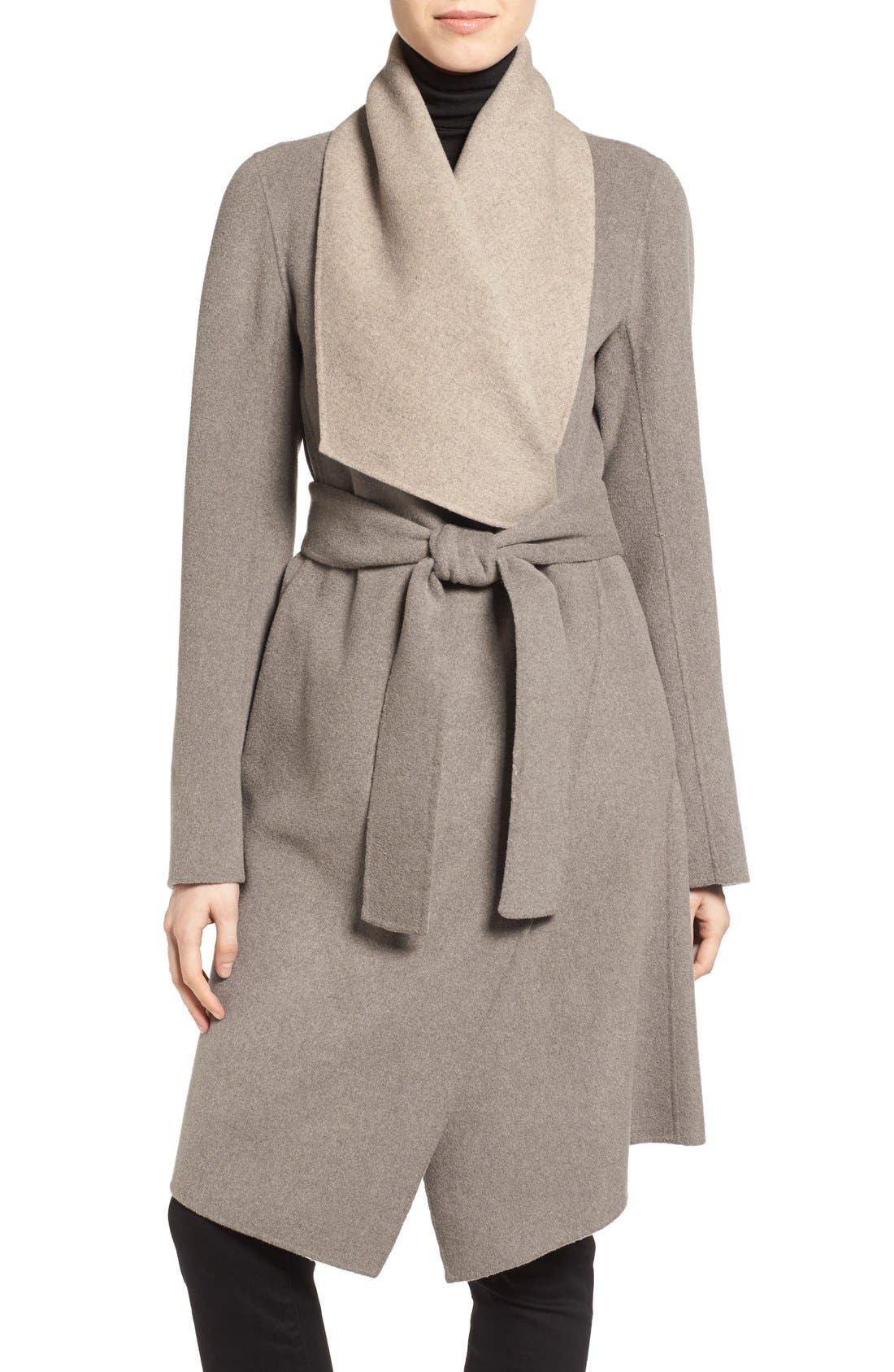 Reversible Double Face Wrap Coat | Nordstrom
