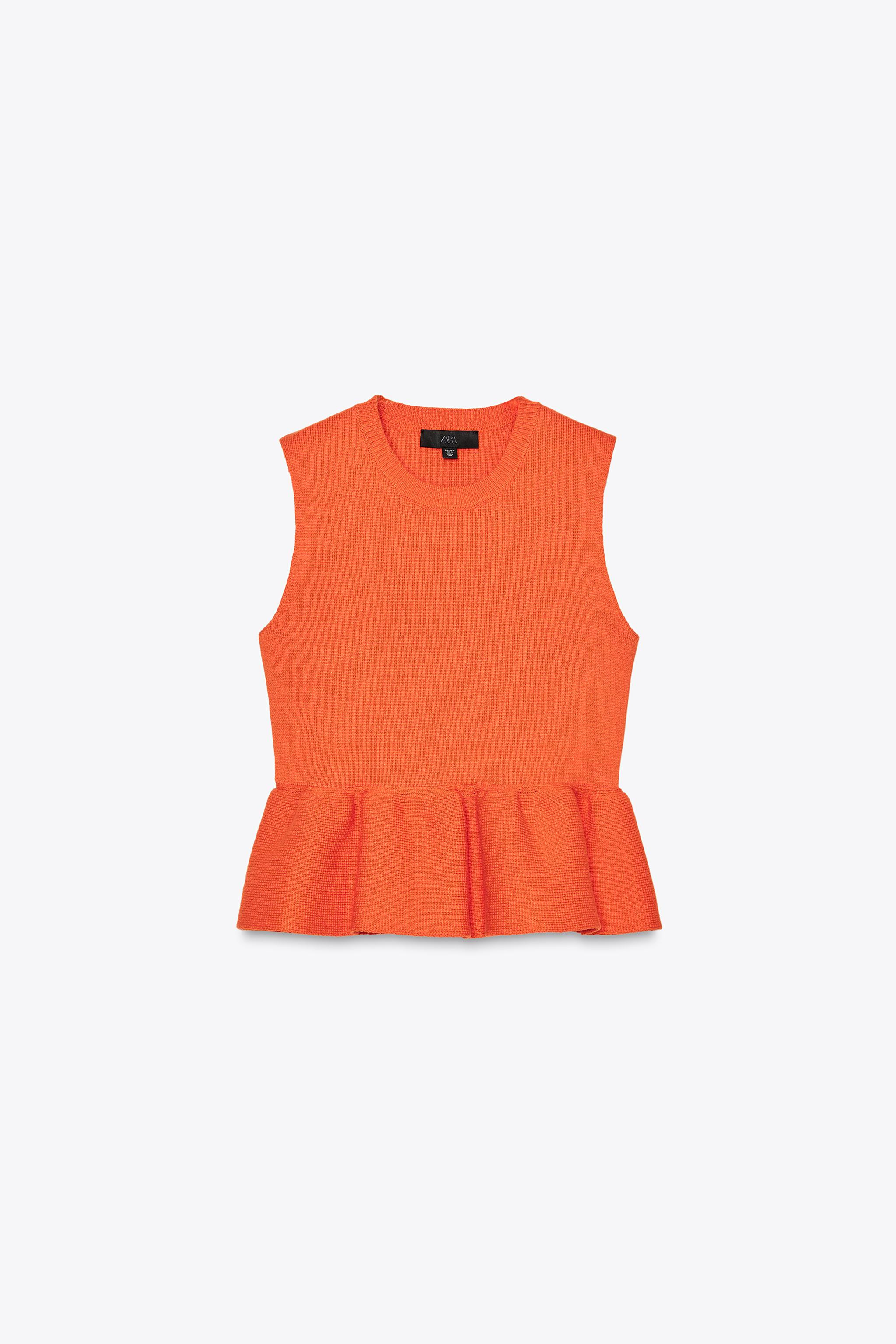 KNIT PEPLUM TOP | Zara US