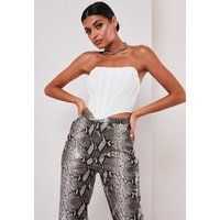 White Corset Bandeau Top | Missguided (US & CA)