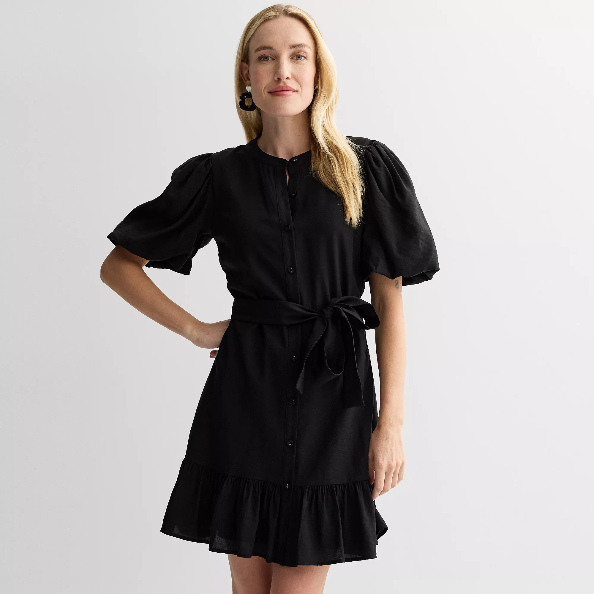 Women's Nine West Button Front Fit & Flare Dress | Kohl's